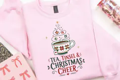 Tea Christmas PNG, Tea Tinsel And Christmas Cheer PNG, Cozy Product Image 5