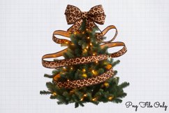 Glitter Leopard Christmas Sublimation Clipart PNG Product Image 1