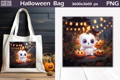 Ghost Pumpkin Halloween Bag | Cute Halloween Bag Sublimation Product Image 1