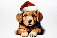 Christmas Peeking Dogs Clipart PNG Product Image 4
