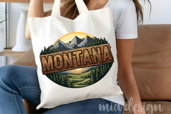 Montana State PNG, Vintage Big Sky Country Elk Sublimation Product Image 4