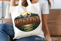 Montana State PNG, Vintage Big Sky Country Elk Sublimation Product Image 4