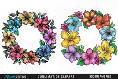 Spring Flower Wreath Watercolor Clipart Bundle Product Image 4