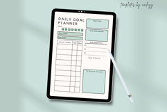 Pastel Daily Goal Planner Template | Canva Editable Product Image 3