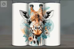 4 Giraffe Tumbler Sublimation, 20 oz Tumbler Wrap Product Image 2