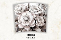 Camellia Flower Tumbler Wrap, Flower Tumbler Sublimation Product Image 4