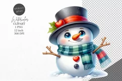 Christmas clipart|Snowman clipart|Christmas sublimation Product Image 1