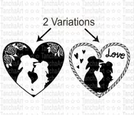 Cowboy Valentine Day Svg cut file svg, country wedding svg Product Image 3