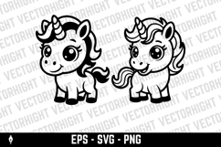 illustration of an adorable baby unicorn Product Image 4