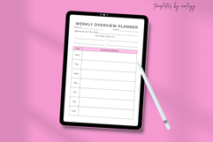 Aesthetic Weekly Overview Planner Template | Editable Canva Product Image 3