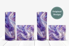 Holographic Waves Tumbler Sublimation, Purple Tumbler Wrap Product Image 4