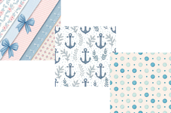 Coquette Blue Toile Digital Paper, Vintage French Floral Product Image 4