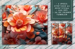 3d Flower Sublimation Tumbler | 3d Tumbler Wrap Product Image 6