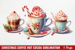 Christmas Coffee Hot Cocoa Sublimation Clipart Product Image 1