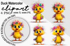 Duck Watercolor Clipart png Watercolor Clipart png Product Image 1