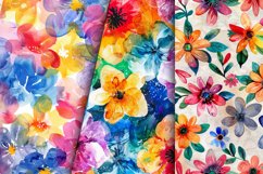 Colorful Floral Digital Paper Bundle Product Image 3