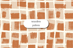Rust Terracotta Checkered Seamless Pattern Product Image 1
