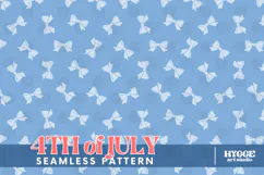 American 4th of July Patriotic Coquette Bow Seamless Pattern Product Image 1