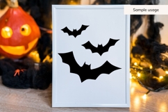 Hand Drawn Flying Bats SVG Product Image 4