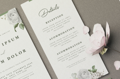 elegant wedding invitation card with roses flower Product Image 4
