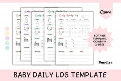 Editable Baby Daily Log Canva Template 4 Product Image 1