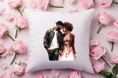 Valentines Day Black Couple Clipart, Black Couple Clipart Product Image 4
