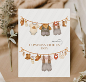 Wild West Cowboy Clothesline Clipart, Wild West Cowboy Product Image 4