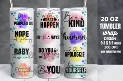 Motivational Quotes Tumbler Wrap Sublimation Product Image 1