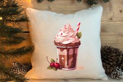 Pink Christmas Coffee Sublimation Clipart, Christmas PNG Product Image 4
