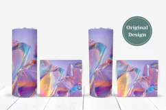 Liquid Tumbler Sublimation Designs, Purple Tumbler PNG Product Image 4