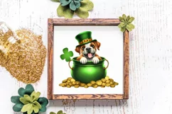 St Patricks Day Dog with Gold Coin Clipart, St Patricks Day Product Image 4