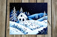 Embroidery Landscape | 4 skinny tumbler Sublimation designs Product Image 4