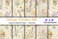 Cottage Window Sill Paper JPG Product Image 1