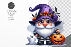 Halloween clipart, Halloween gnome clipart, Gnome clipart Product Image 1