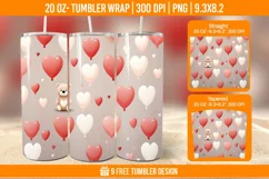 3D Bear In Snow Tumbler Wrap Designs Product Image 16