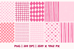 20 Whimsical Valentine Digital Paper PNG Product Image 2