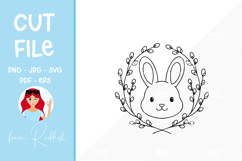 Easter SVG Line Art Cut File Product Image 1