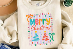 Colorful Merry Christmas Sublimation, ChristmasPng Product Image 4