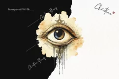 Vintage Goth Eye Clipart | Vintage Gothic PNG Product Image 2