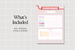 No Spend Challenge Printable Budget Savings PDF Product Image 2