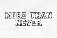 Norwester Outline - Bold Varsity Block Font Product Image 3