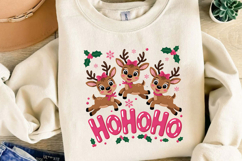 Cute Reindeer Ho Ho Ho Christmas Sublimation, Christmas Png Product Image 4