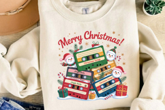 Retro Christmas Cassette Sublimation, Christmas Png Product Image 4