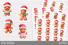 Gingerbread Sticker Design. Christmas Sticker Printable Product Image 1
