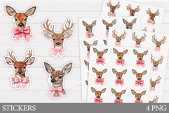Cute Deer Sticker Design. Deer Sticker Printable Product Image 1