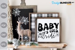 Baby It Is Cold Outside SVG Design / Christmas Quote SVG Product Image 3