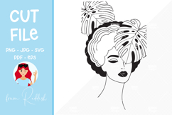 20 Women portraits with flowers,cut file, T-shirt SVG Product Image 4