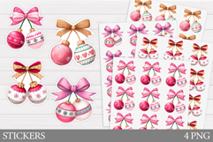 Christmas Ornament Cherry Sticker. Christmas Sticker Design Product Image 1