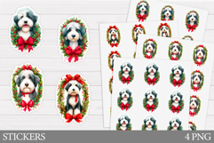 Christmas Dog Sticker Design. Christmas Sticker Printable Product Image 1