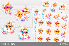 Cute Fish Sticker Design. Sea Sticker Printable Product Image 1